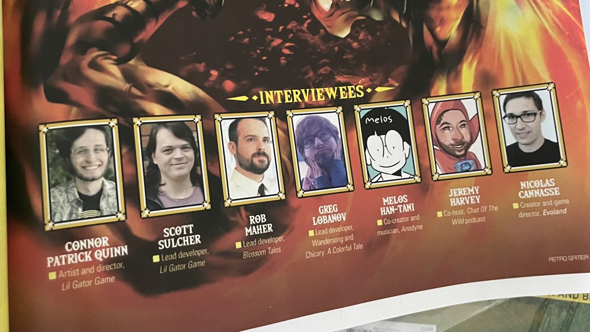 chatofthewild's tweet image. Here’s a clipping of the interview Jurmy did with @RetroGamer_Mag 

Shoutout to @rainyalexandria for the commission used for his portrait 

Also shout out to the devs behind @LilGatorGame @castlepixel @chicory @anodynegame and @shirogames