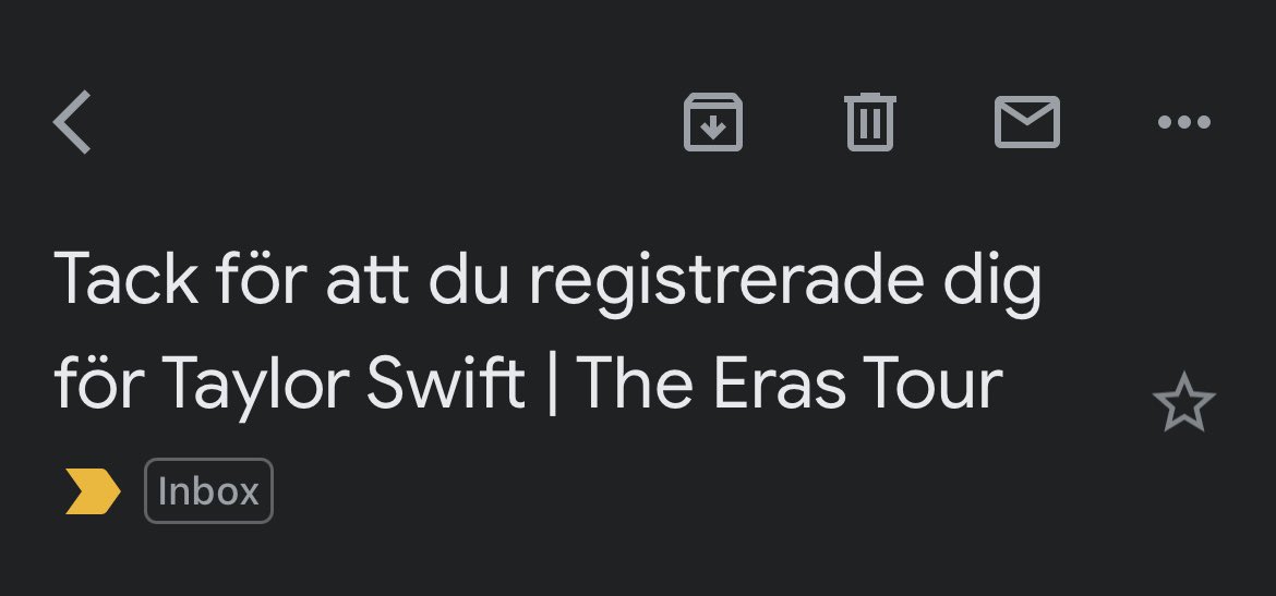 margostino's tweet photo. When you're married to a #Swiftie… ❤️ 🇸🇪 #TheErasTour #mildis https://t.co/Qne4YJ55wM