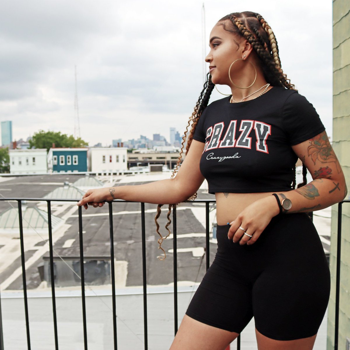 Life is crazy, just make it look good...

#crazygoodz #lifeiscrazy #streetwear #croptop #herstyle #prettylittlething #blacktop #fashionkiller