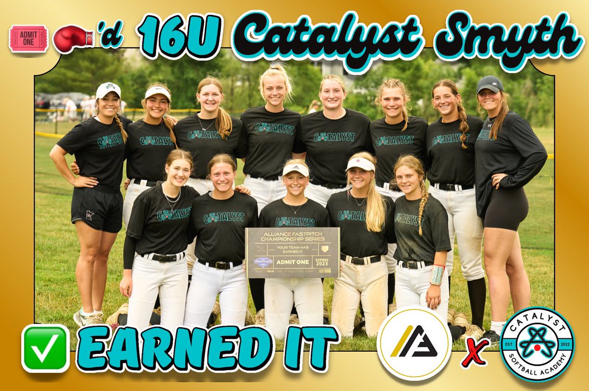 Played for #2 and 🥊’d our 🎟️ to @thealliancefp Championship Series!

✅Healthy @ReeserRylee 
✅10 games in 3 days
✅Winner take all shut out W
✅8 wins in a row
✅100% #EarnedIt

What a weekend for our 16U Catalyst National Smyth team! 🧬📈

🧵⬇️