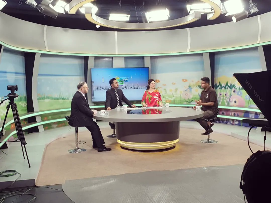 AsadBinAzam's tweet photo. As a Guest attained "Subh Ki Soch" Morning Show with Munib Hamid &amp; Sonya Lodhi  on ABN News. Such a fruitful discussion with them and thanks to inviting me in your program.
@MunibHamid @abnnewspk
#AsadBinAzam #ABNNews
#MorningShow #SubhKiSoch https://t.co/M59mp3dwA0
