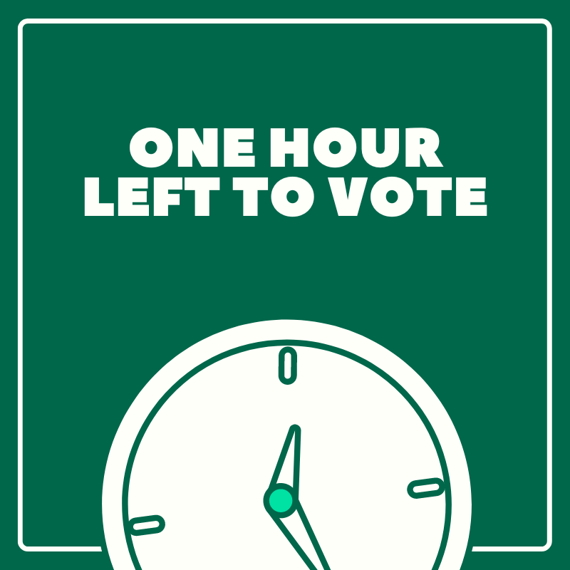 Just one hour left till polls close! Polls close at 7 pm. Just a reminder voters must go to their assigned polling place to vote on Election Day!

#LoudounVotes