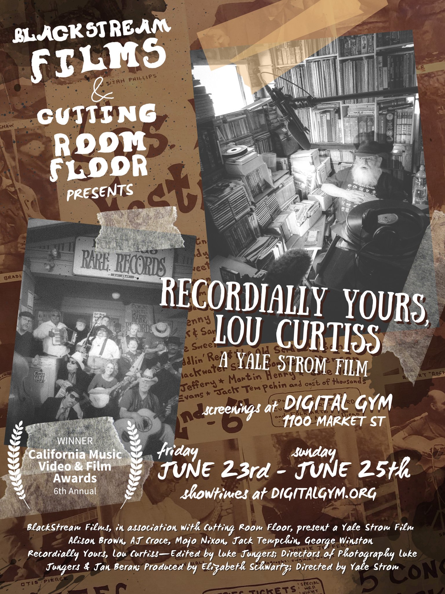 Digital Gym CINEMA on Twitter "Recordially Yours, Lou Curtiss opens