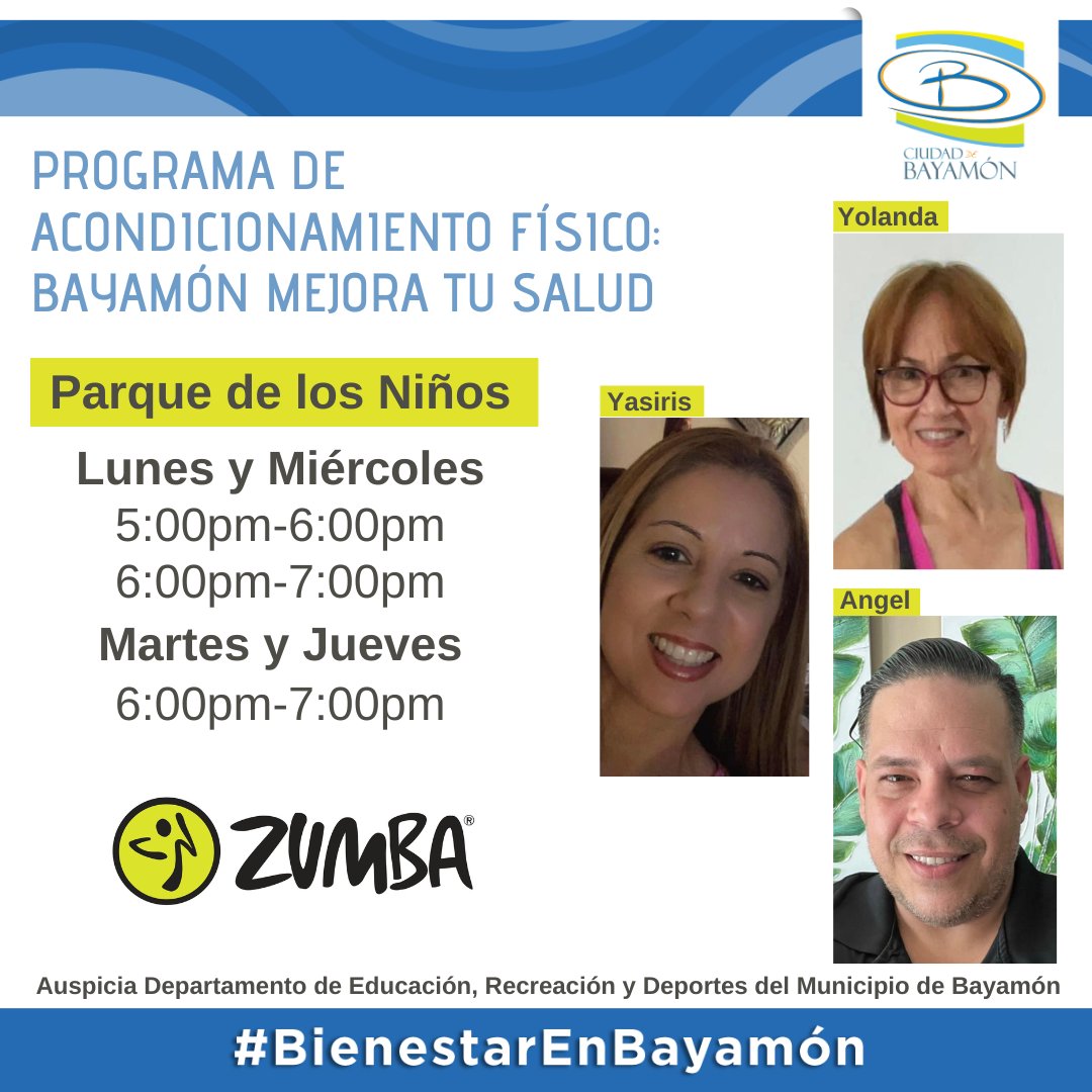 ciudadebayamon's tweet photo. ¡Tenemos las clases que te encantan! #MuéveteConNosotros https://t.co/RmIKLdEBhJ