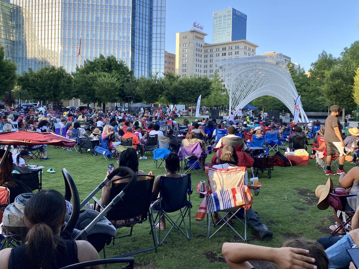 The @artscouncilokc is back in the Gardens this Sunday with another Twilight Concert at 7:30pm on the Devon Lawn. Enjoy the fun, classic rock music by local favs The Wise Guys. Bring chairs and/or blankets! It's a perfect ending to your weekend.