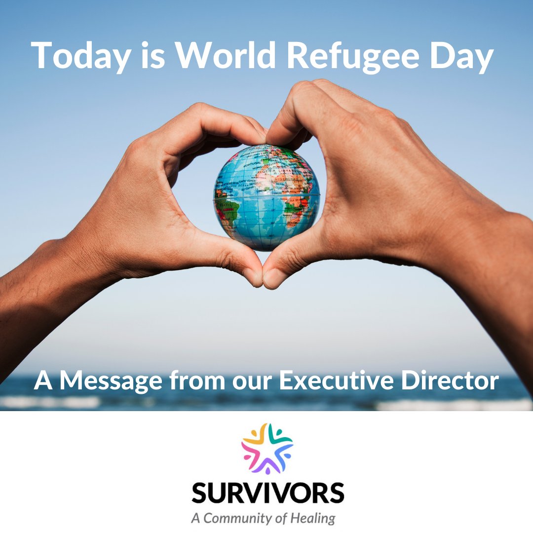 notorture's tweet photo. A Message from SURVIVORS' Executive Director in honor of World Refugee Day. @Refugees #WorldRefugeeDay #HopeAwayFromHome https://t.co/vltfn0oK2K