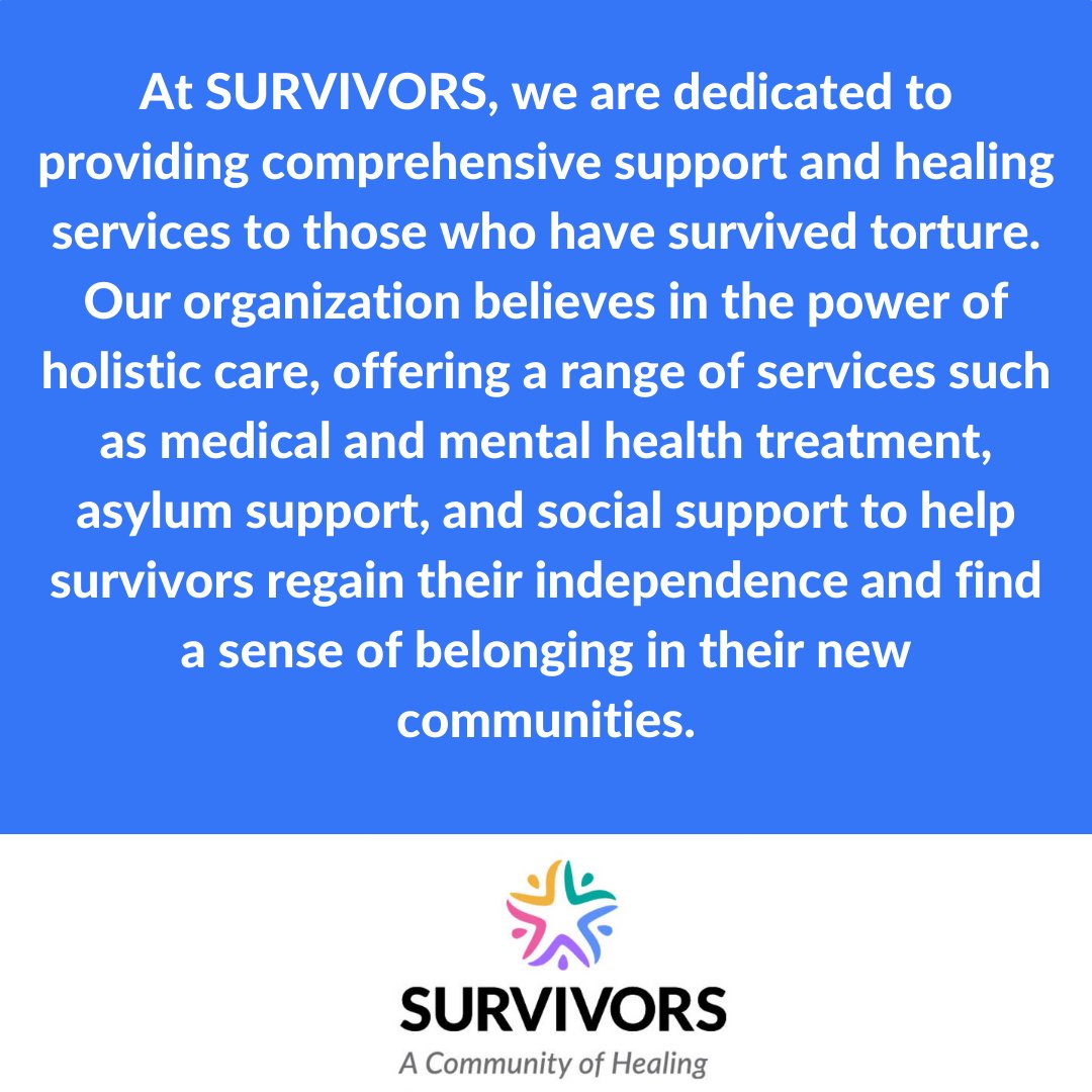 notorture's tweet photo. A Message from SURVIVORS' Executive Director in honor of World Refugee Day. @Refugees #WorldRefugeeDay #HopeAwayFromHome https://t.co/vltfn0oK2K