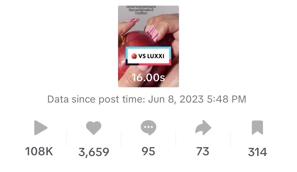 CreativelyLuz's tweet image. This is an organic TT video I did for a client  that took off and sparked a whole series. 🍎💅

#organicugc #tiktokcontent