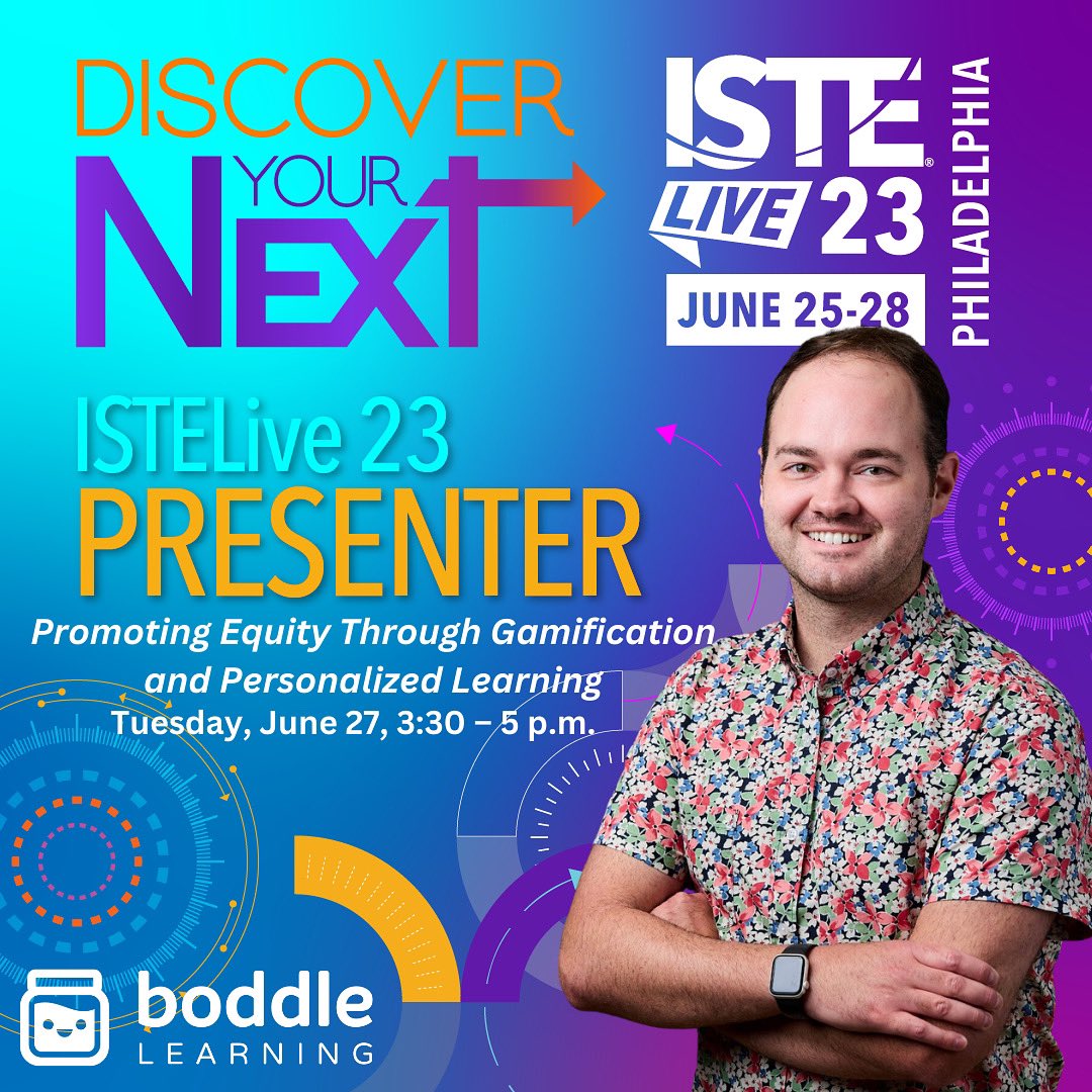 One week away from @ISTEofficial and I can’t wait! 

@BoddleLearning 
#ISTELive #ISTELive23 #gamification #edtechtools #personalizedlearning