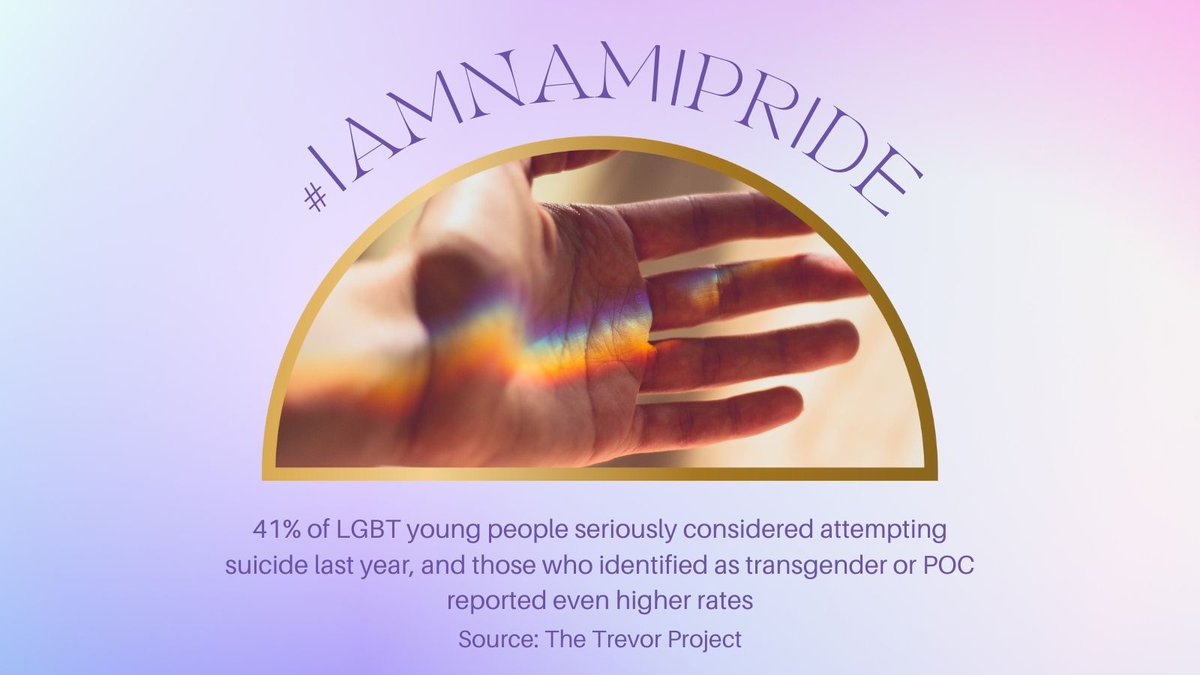 NAMIWDC's tweet photo. NAMI DC celebrates Pride Month and honors diversity of all kinds! Find support and resources for LGBTQ+ youth at https://t.co/lJJ80Xz1WQ. #IAmNAMIPride https://t.co/5gmalmkuyi
