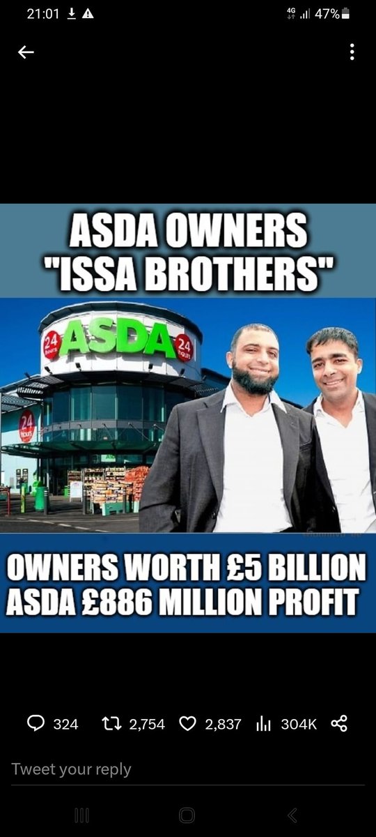 @JoanneLesley8 @LordWilsonVILLA @itvnews @ITV  asda moslem owned
I dont use any of those rubbish stores
😂😂😂😂🤣🤣🤣🤣
