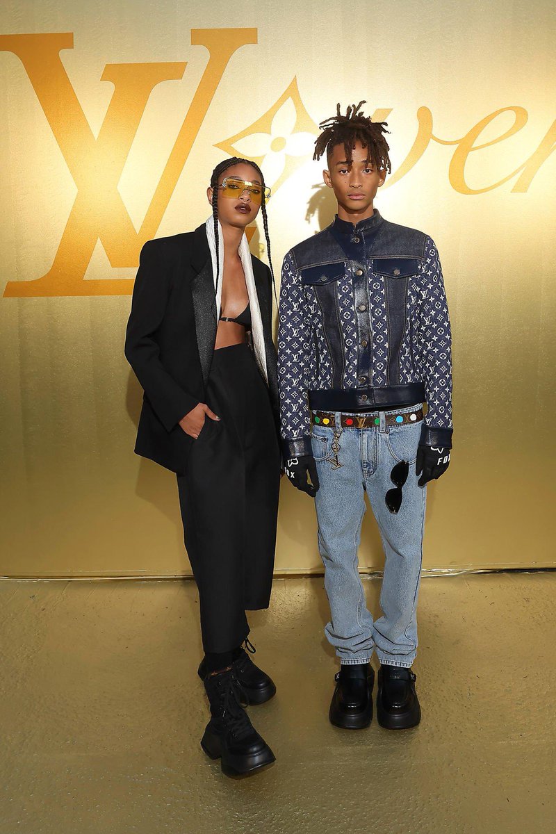 Willow Smith and Jaden Smith attend the Louis Vuitton Menswear Spring/Summer 2024 show.