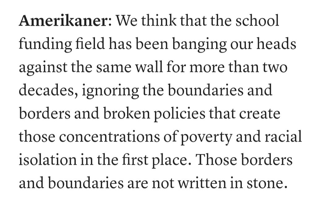 I am so hugely excited about the work to come from @BrownsPromise. Please read this important @edweek piece about a new #edequity agenda for tackling funding inequity and #segregation. 
 edweek.org/policy-politic…