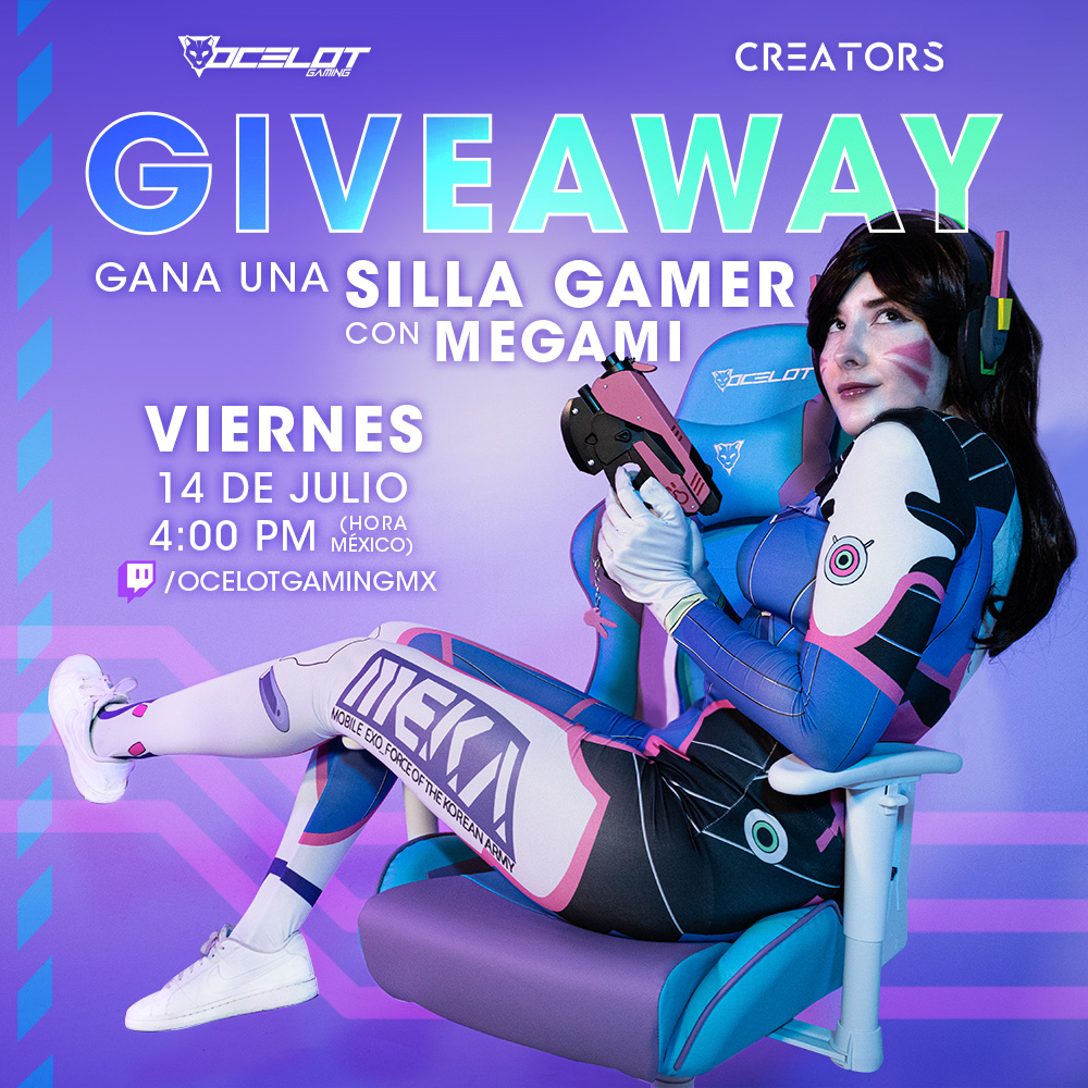 OcelotGamingMX's tweet photo. 🐱GIVEAWAY‼
¿Quieres ganarte una silla gamer y más? Sigue estos sencillos pasos: 
- Follow @OcelotGamingMX y @megami1696 
- Like y RT 
- Entrar y participar en la dinámica de nuestro canal el 14 de Julio https://t.co/B0DO6eQ2K6 
(1/2) https://t.co/2Yt57OzODq