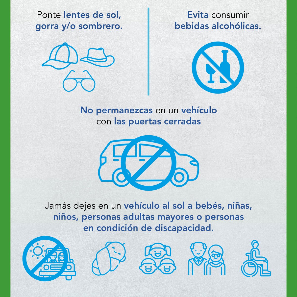 cicdurango's tweet photo. Ante la fuerte ola de calor que estamos viviendo, te presentamos algunas recomendaciones para ti y tu familia para evitar los estragos que pueden ocasionar las altas temperaturas. https://t.co/1HsolPdNz6