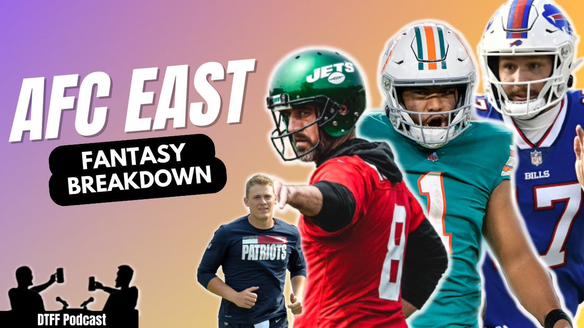 DrinkingFantasy's tweet photo. Join us LIVE on YouTube in one hour as we try to squeeze every last drop of fantasy value out of the AFC East.

YT Link: https://t.co/7de0o45tVv https://t.co/tj8D03k4yx