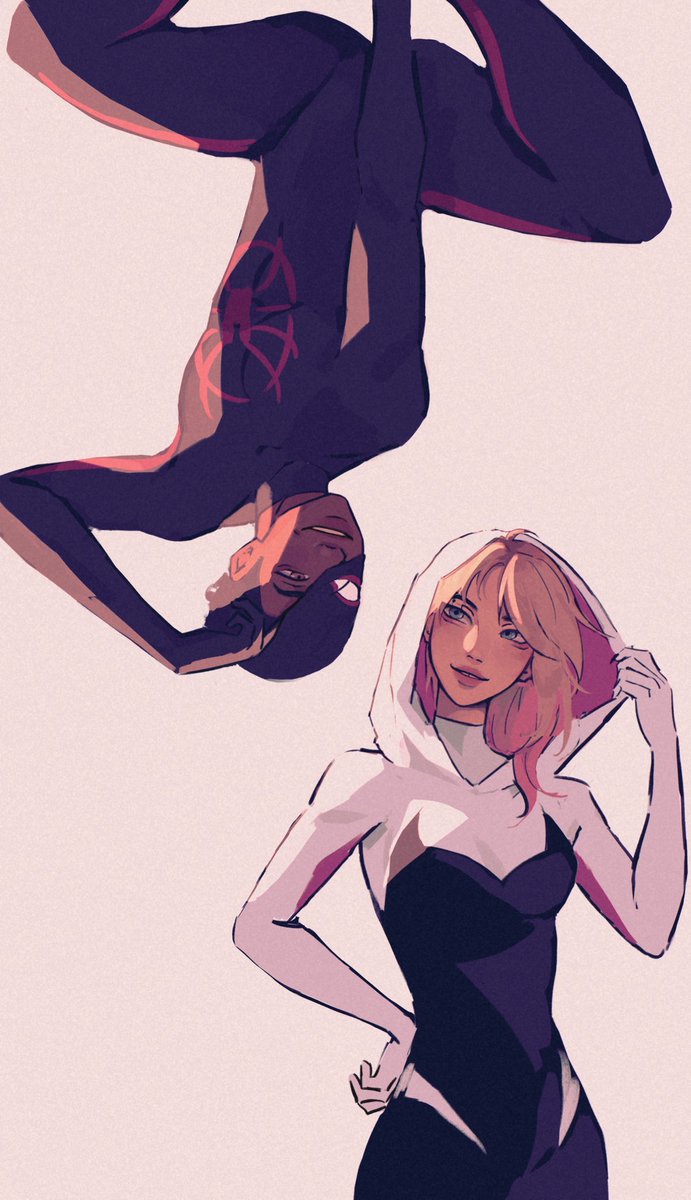 practicing with these two :3 #spiderverse