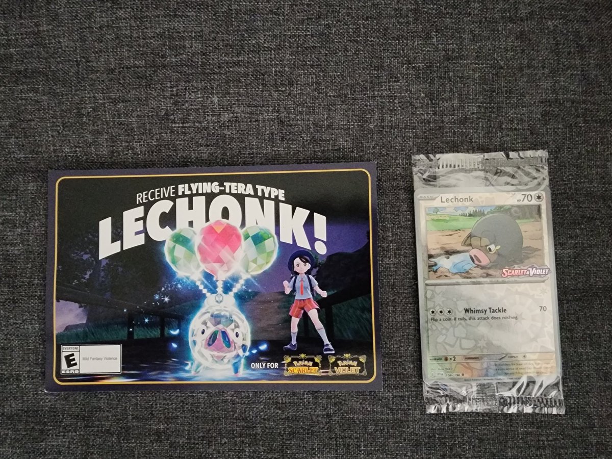 🎁 #Giveaway 🎁

Prize:
🏆Scarlet & Violet FLYING TERA TYPE LECHONK & LECHONK PROMO CARD

Rules:
1⃣ Follow
2⃣ RT & ❤️
3⃣ Tag A Friend

⏰ WINNER WILL BE CHOSEN IN 5 DAYS