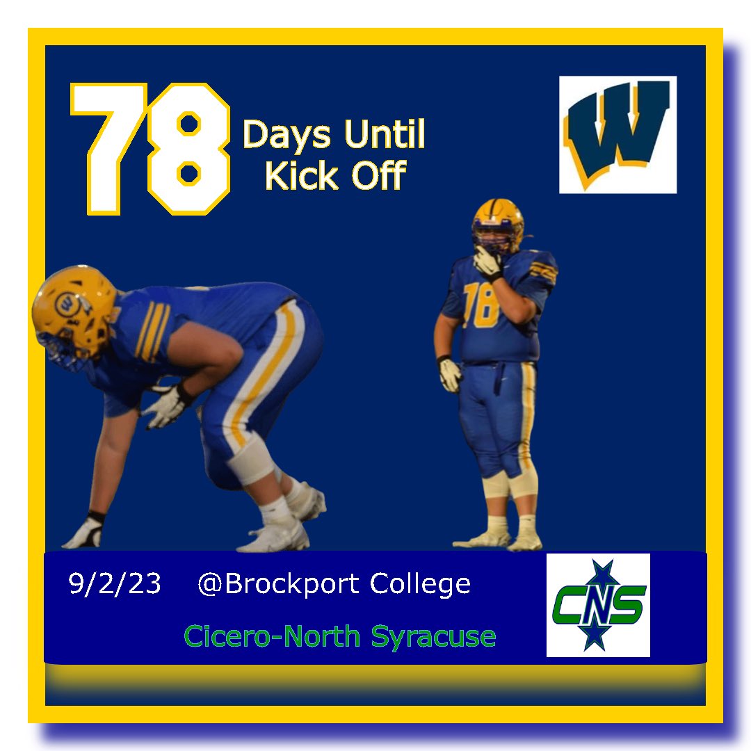 78 Days Until the boys take on Cicero-North Syracuse!!
Time: 3:00 
@ SUNY Brockport