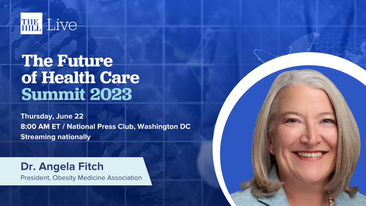DrAngelaFitch's tweet photo. Join me this Thursday for this great discussion on the future changes we need around obesity care and long term chronic disease management!
https://t.co/THSruPivcK https://t.co/QROB54HVax