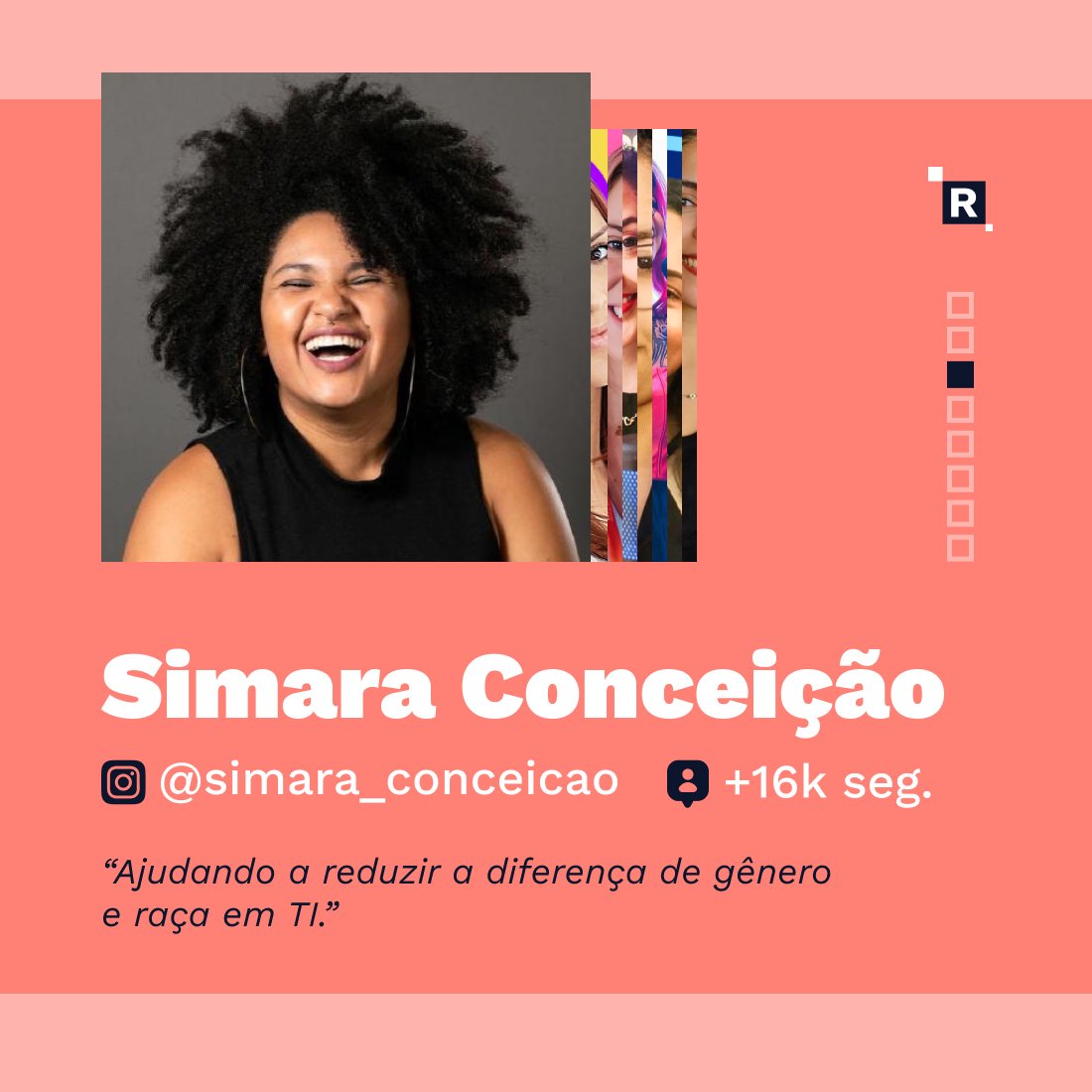 Fala aí, #ComunidadeTech! 😄

Bora acompanhar essas 8 #TechInfluencers que são incríveis! 💪💻

Aproveite e comente aqui quem ficou faltando na lista (vale se indicar também). 😉

Acesse a Revelo grátis: bit.ly/3XhnK4Y