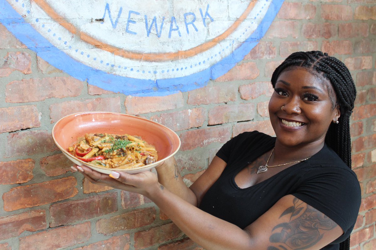 MarcusBPNewark's tweet photo. We're keeping the #Juneteenth celebration going all week long in BP. Chef Mario created this flavorful lamb rasta pasta. This dish was in honor of how ancestors from the black diaspora could take simple ingredients and still make a delicious meal. https://t.co/sPSwMgsCQV