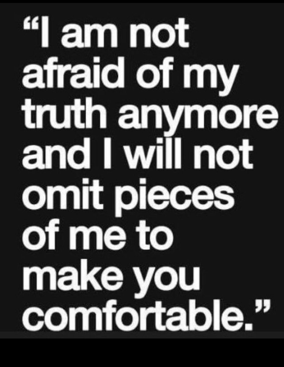 I am not afraid of my truth anymore & I will not omit pieces of me to make you comfortable 👊🏻

#positive #mentalhealth #mindset #joyTrain #successtrain #thinkbigsundaywithmarsha #thrivetogether #truth #antibullying 
Truth Be Told !