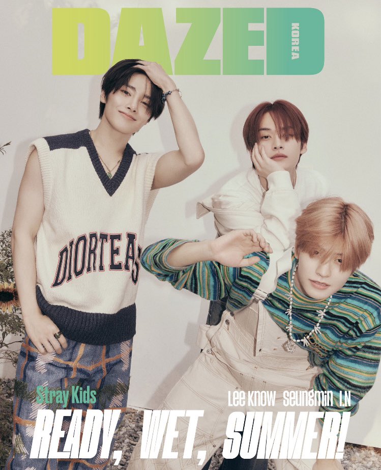 🧭スキズ 雑誌 情報🧭 DAZED Korea 7月号に 🐰🐶🦊3人が登場 表紙は全5