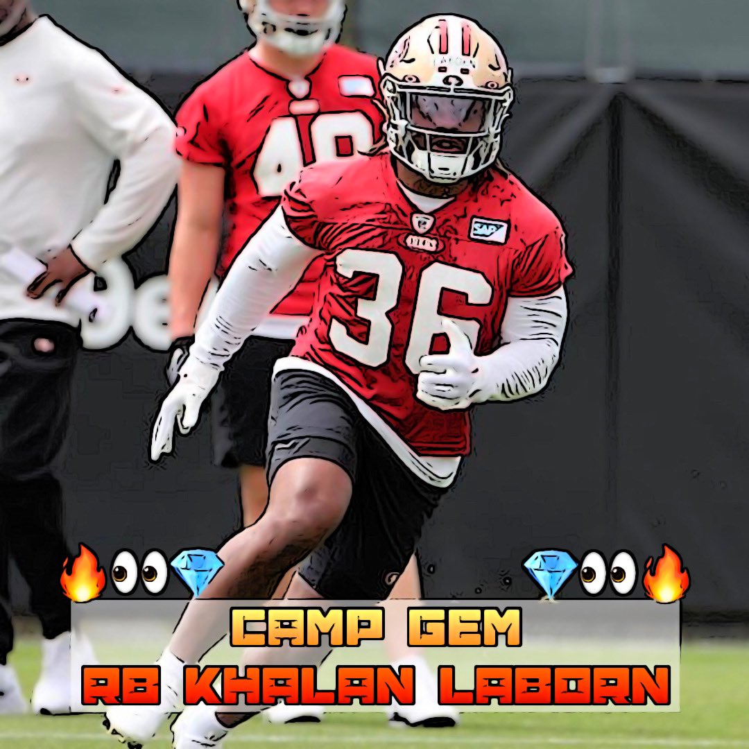 🔥 RB Khalan Laborn ⛺️💎 👀 

My surprise player of Training Camp 2023 is RB Khalan Laborn. He is an UDFA who started his college career off slow but finished strong. He finally showed the potential I saw from him in high school with The Herd. He had injury in between that slow