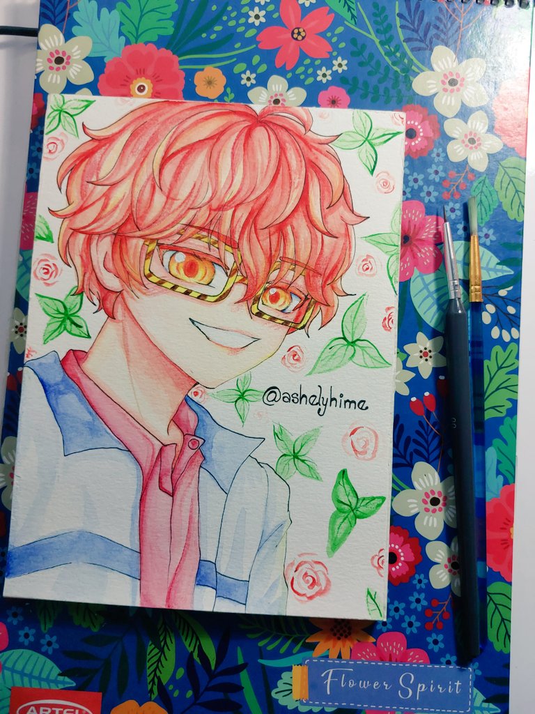 Saeyoung Choi en acuarelas terminado! 
#traditional #art #acuarelas #Agua #saeyoung #MystArt #mysticmessenger #fanart #pinceles #otome #game #707