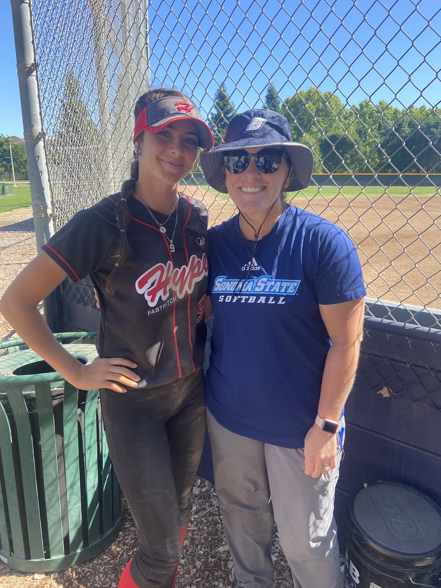 MarleyEscobar9's tweet photo. I had a great time today and yesterday at the Sonoma State camp! Thank you so much Coach Bridges and Coach Castro for putting on an amazing camp! Can’t wait to talk to you all again soon! Got to show off with some high school teammates!
Go SEAWOLVES! 💙 @SSUsoftball 
@Hype18Gold https://t.co/m2i24vLiD0
