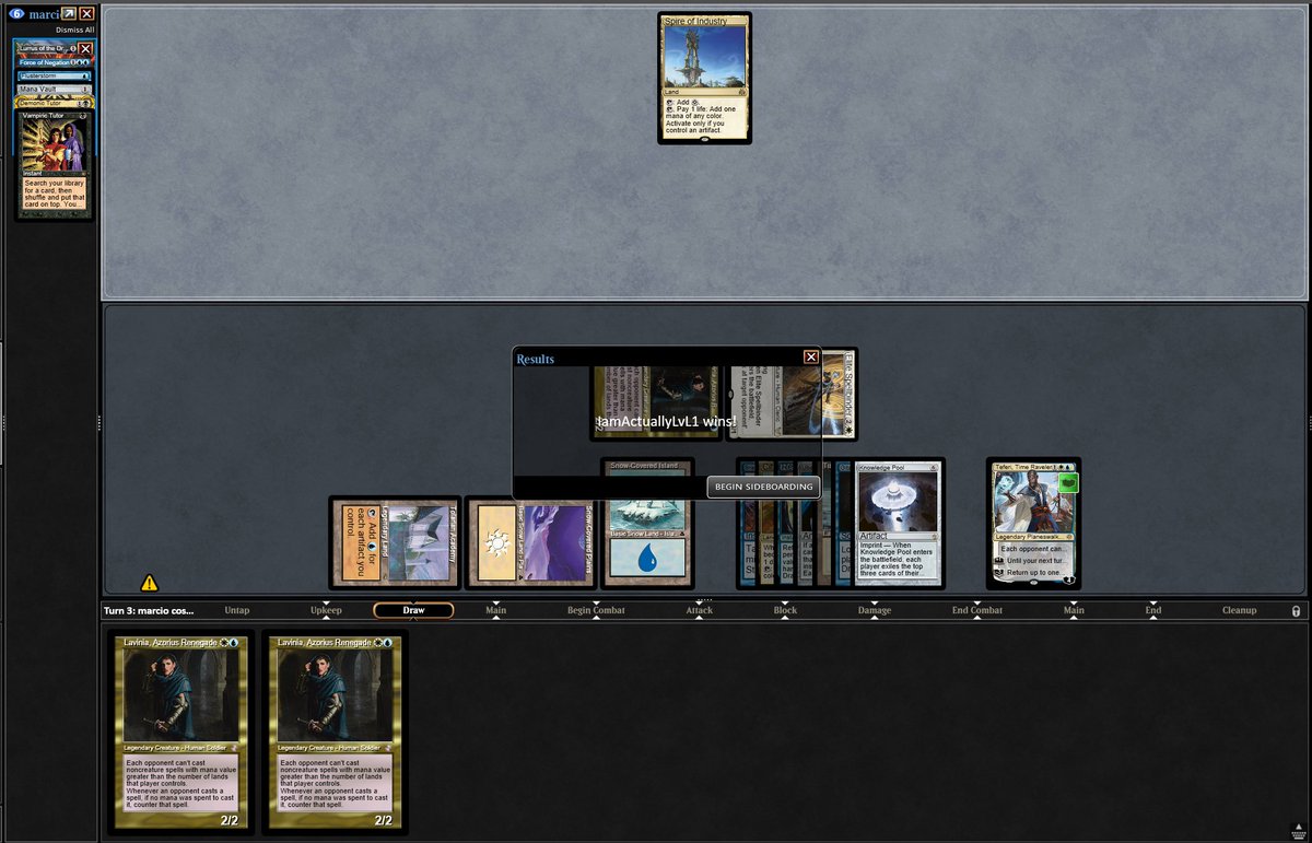 Well then thats a nice Round 1 Game 1

#inVintage