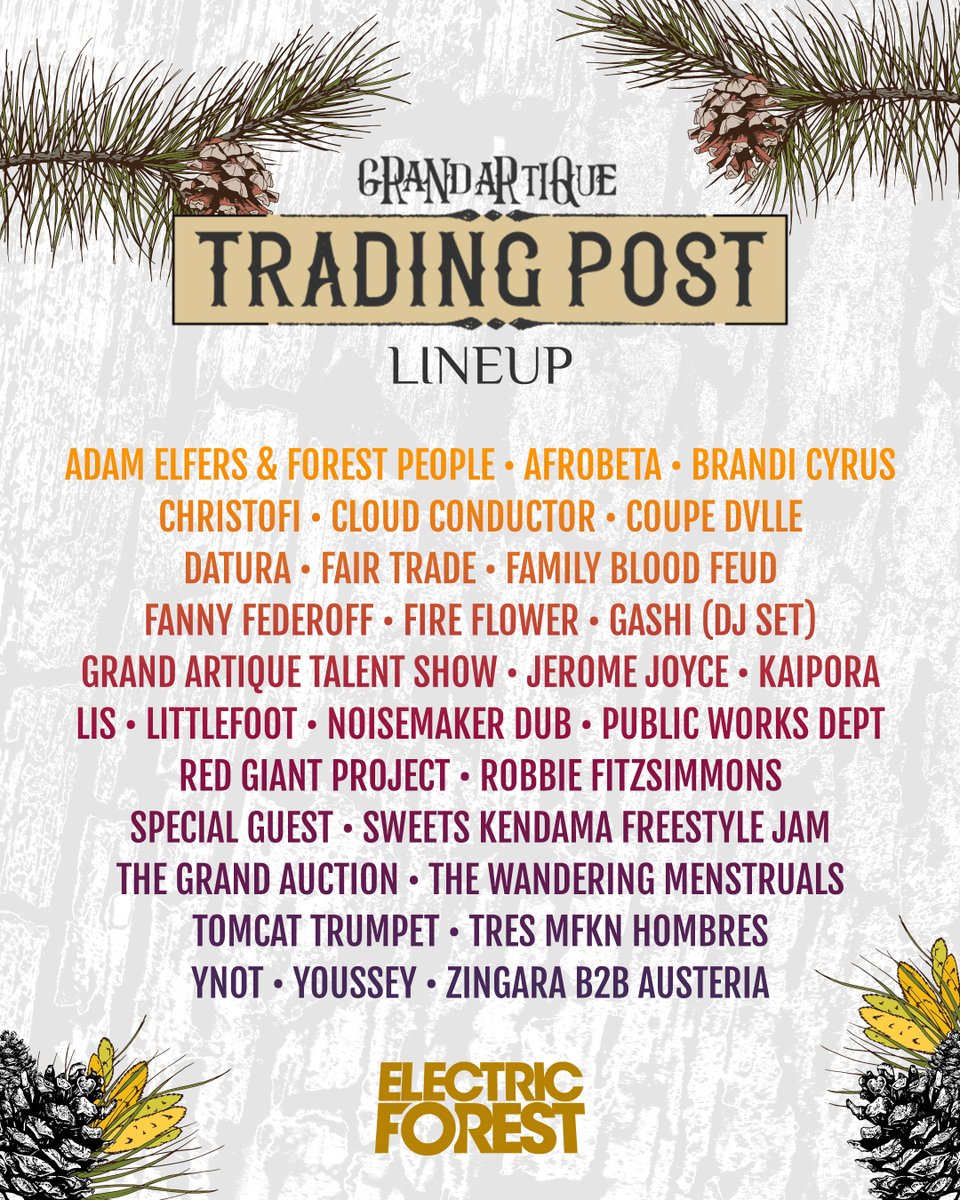 A Grand Artique Lineup &amp; Schedule are here - send it to Sherwood Forest to find these sets and get lost.