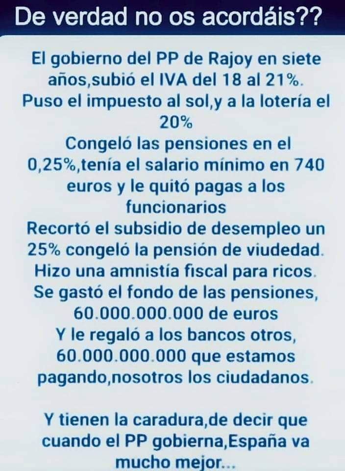Pensá y leer esto a la hora de votar, que no nos manipulen.