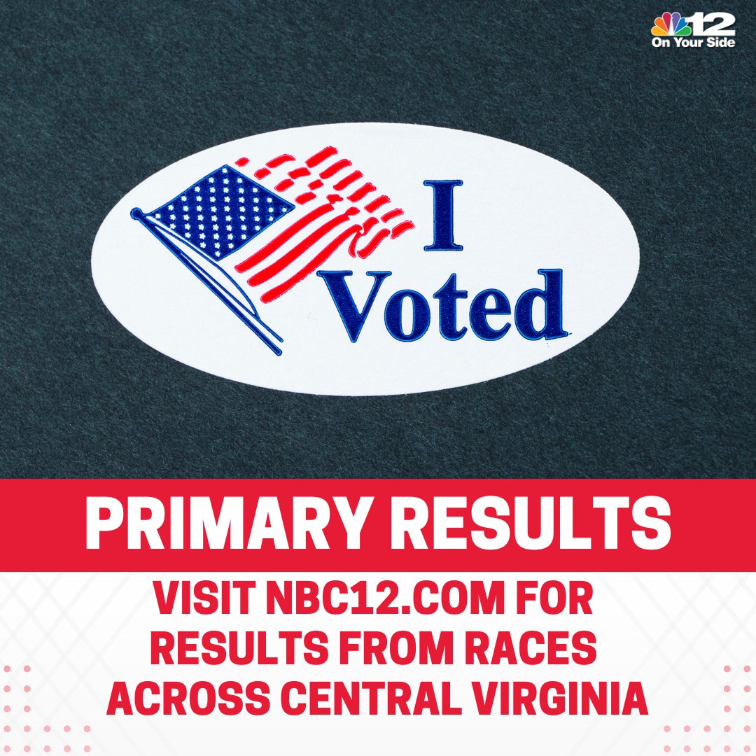 Polls are now closed! You can find election results here as they come in this evening: nbc12.com/politics/elect…