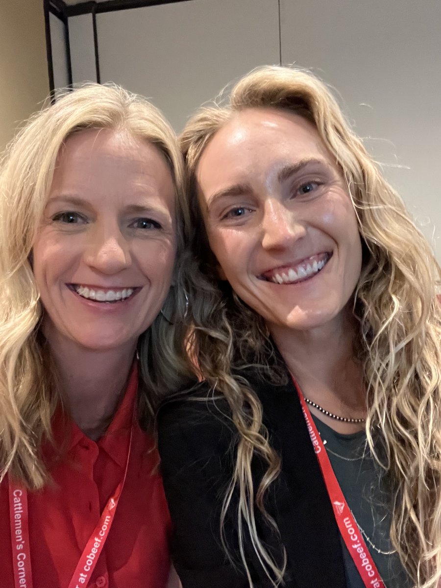 CSUAgNext's tweet photo. @DrKimStackhouse and @AnnaShadbolt delivered a presentation this afternoon at the Colorado Cattlemen's Association Annual Convention in Steamboat Springs, Colorado.  They focused on research updates, our collaborative virtual fencing project, and grazing management principles. https://t.co/E9CqIc09B2
