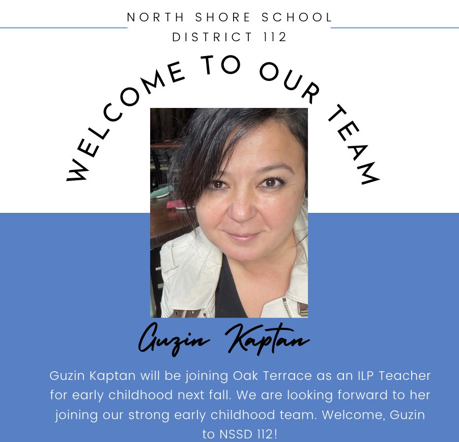 We are thrilled to welcome Guzin Kaptan as the newest early childhood ILP teacher for @nssd112. We are excited that @GuzinKaptanDT is joining the amazing early childhood team at @otmonarchs and partnering with @mrsvesam. #112leads