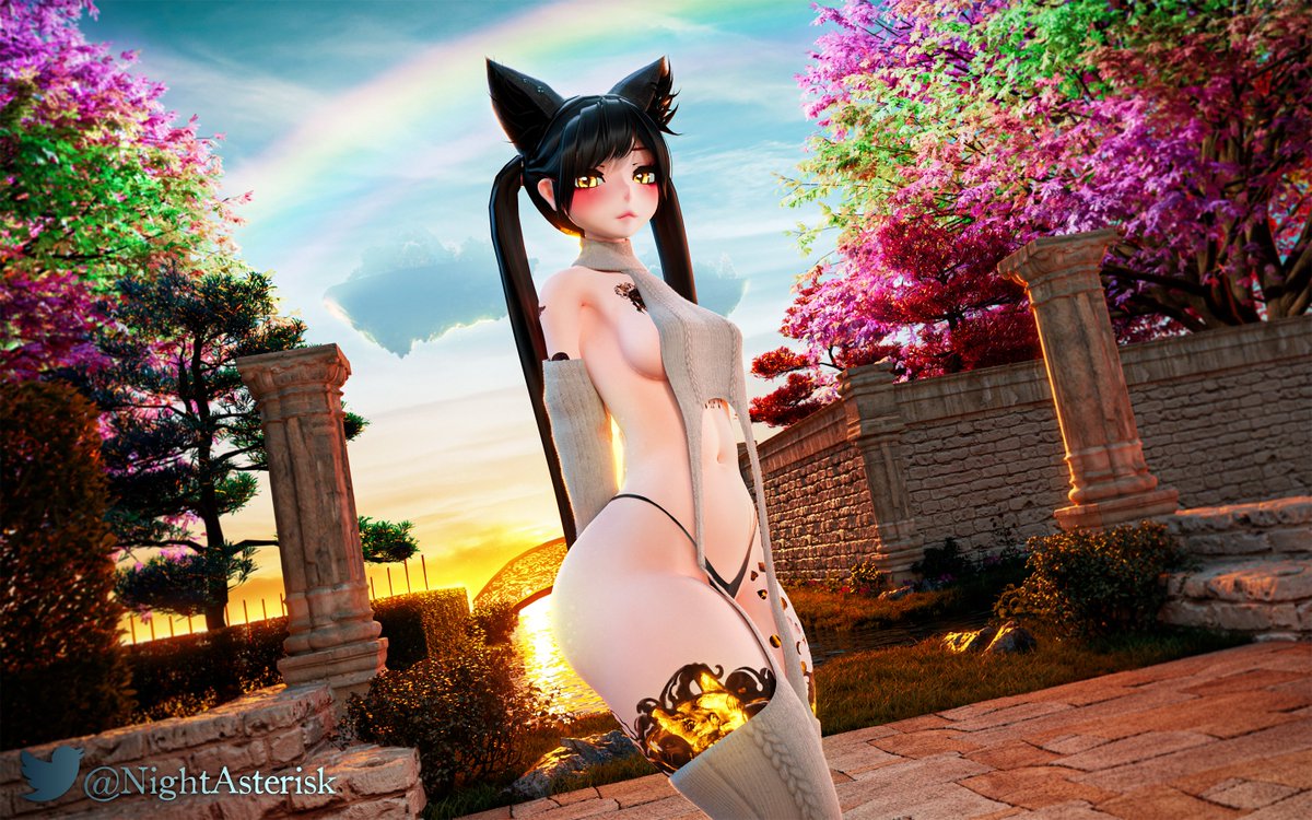 NightAsterisk's tweet image. Last bit of daytime lighting practice for now. Extremely proud with how this one turned out!
Scenery is a remake of "Heaven Garden" from Pixel Gun 3D.

Avatar by BeardieChan beardiechan.gumroad.com
Outfit by Pursu pursu.gumroad.com/l/lqdzu

#VRChat #VRC #Blender3d #b3d