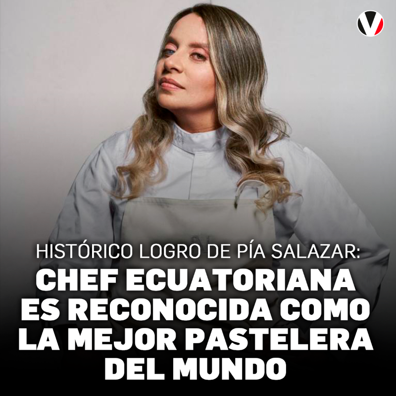 revistavistazo's tweet photo. #VIDEO: La chef Pía Salazar, nacida en Cuenca, fue reconocida como la mejor pastelera del mundo en una ceremonia organizada por "The World’s 50 Best Restaurants", un panel de más de mil expertos de la escena culinaria. Mira su reacción al ser elegida 
▶️ https://t.co/qdLorhhV6m https://t.co/R6KCo0TUkd
