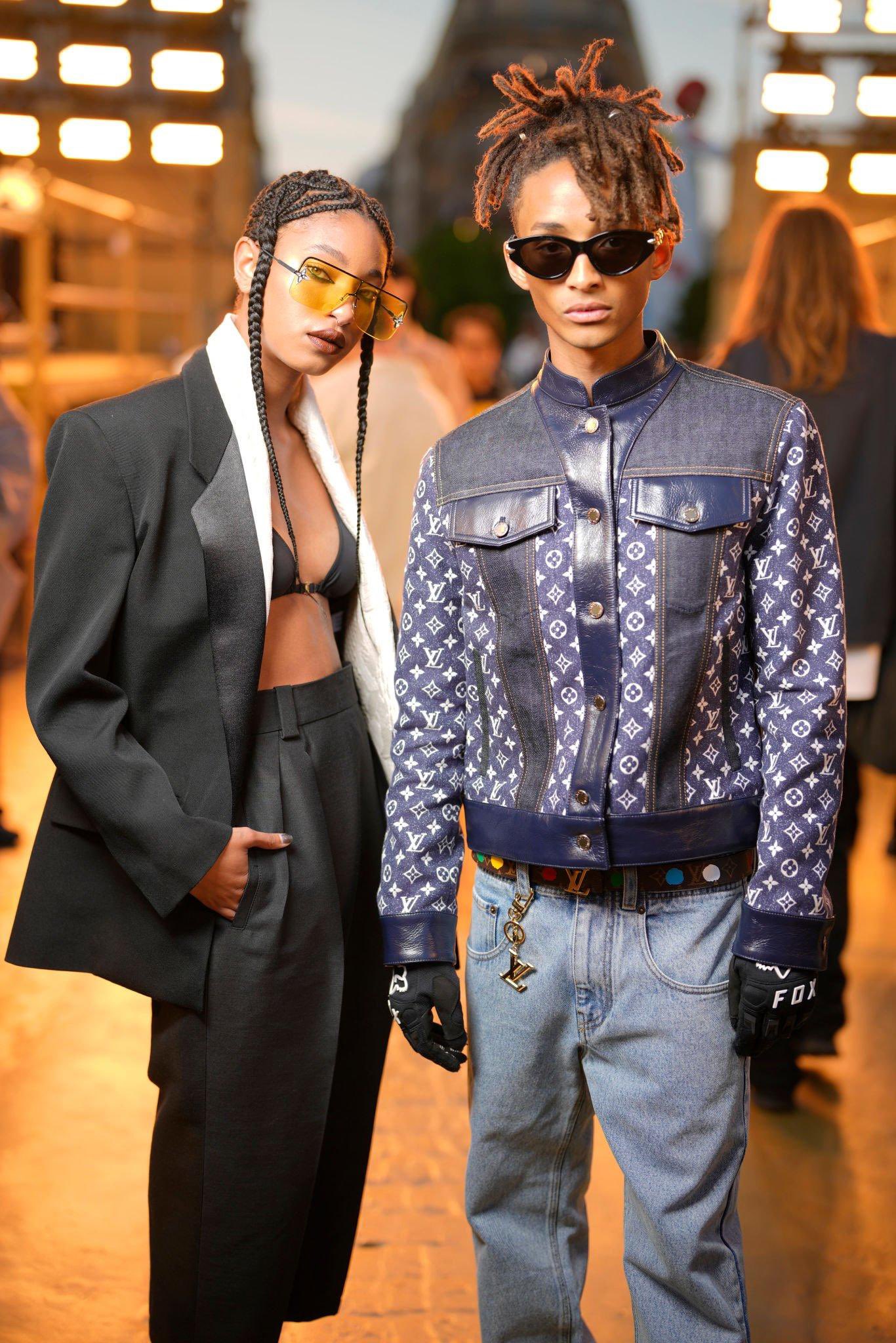 21metgala on X: Willow Smith and Jaden Smith attend the Louis Vuitton  Menswear Spring/Summer 2024 show.  / X