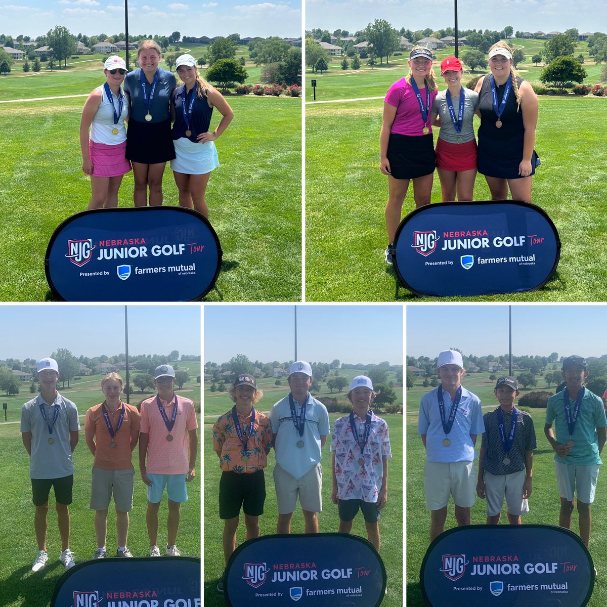 NebJuniorGolf's tweet photo. Wrapping up an AMAZING day. 🏆 

Congratulations to all of our top-finishers from today’s regular #NJGTour event at @TiburonGolfClub! Great playing to everyone and it was so exciting to see two aces! 👏 

Results 📲 https://t.co/37EXhBeXoi https://t.co/MXsOQynohl
