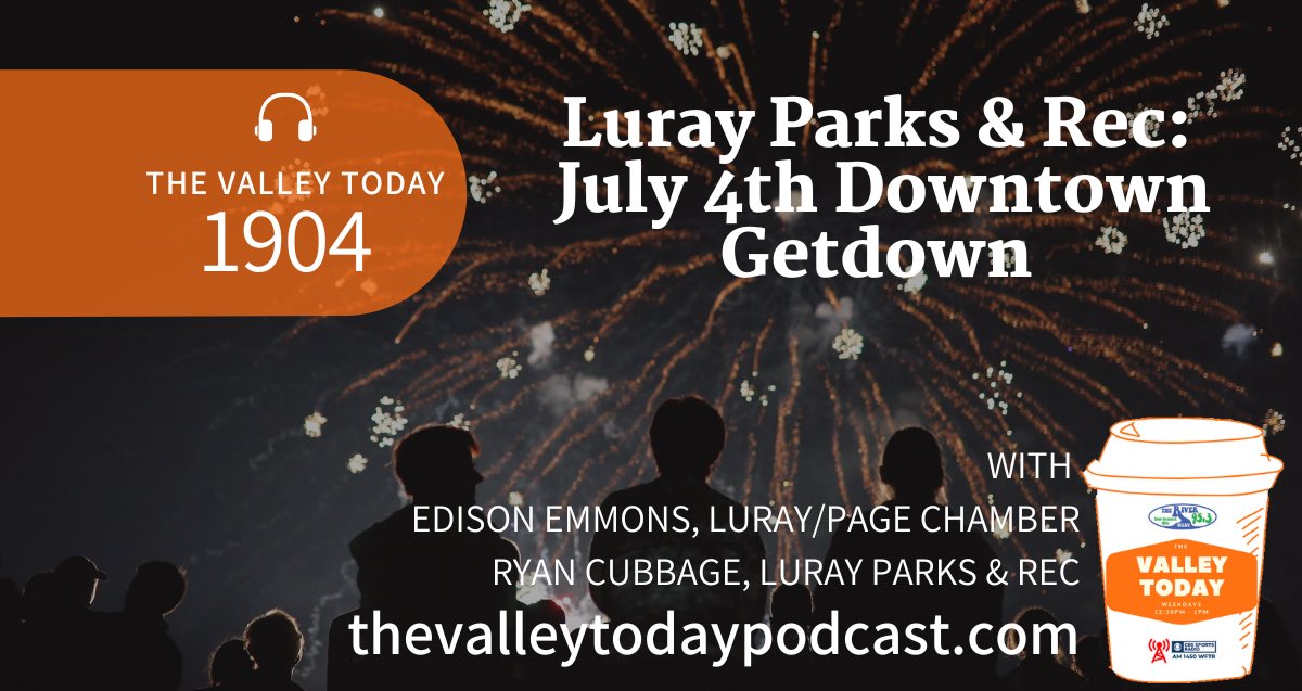 #TourismTuesday on #TheValleyToday with Edison from @VisitLurayPage also included Ryan Cubbage from <a href="/TownofLurayVA/">Town of Luray VA</a> Parks &amp; Rec to get details for their #DowntownGetDown happening July 4. If you missed it, listen here bit.ly/3NDGetf