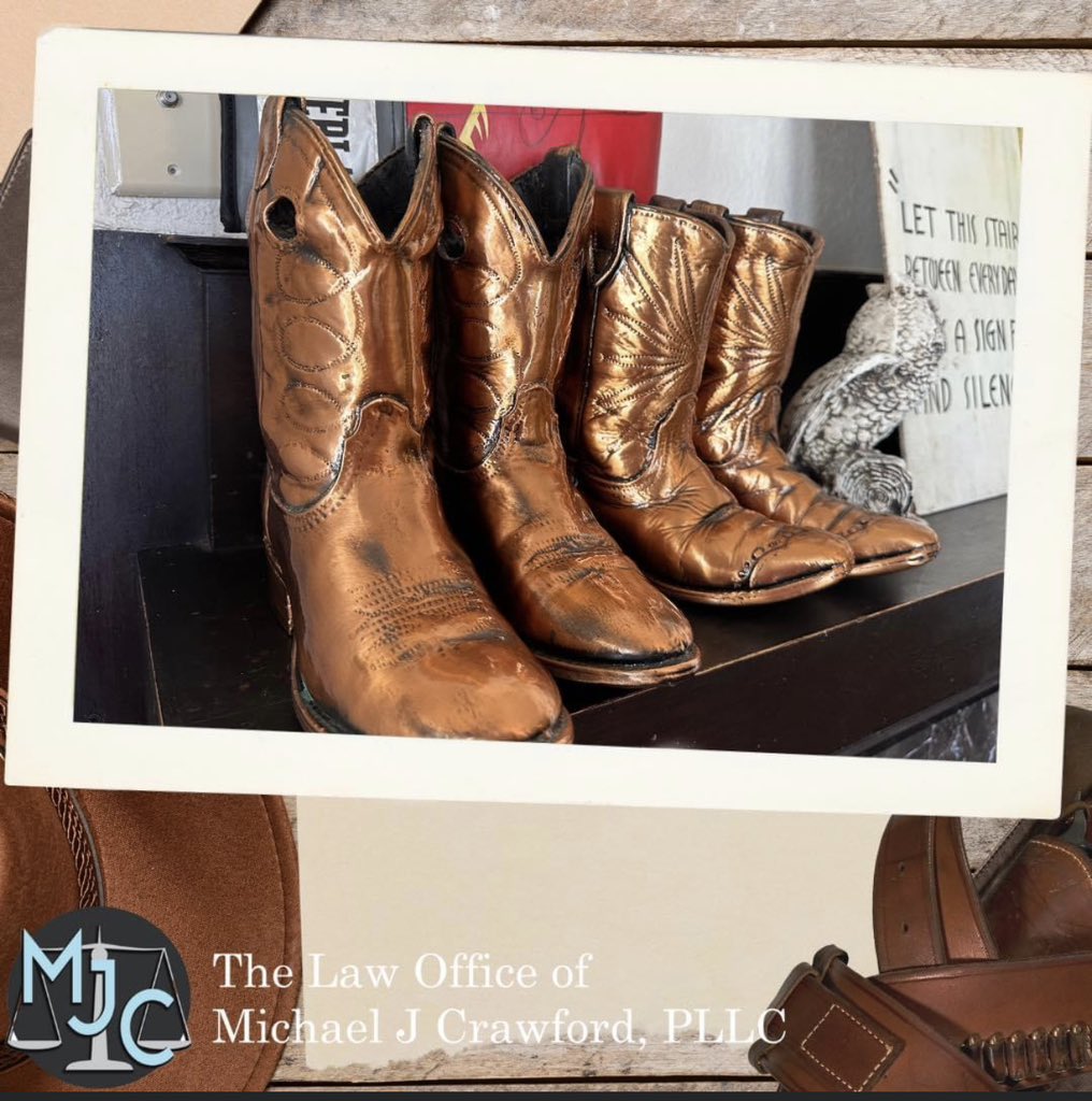 These boots were made for…fighting for YOU! 🤠

Did you know these were actual boots that Michael J. Crawford’s walked in? They were bronzed as a gift from his mother. 

#boots #bootsontheground #thesebootsaremadeforwalking #fight #fightforyou #criminallaw #criminallawyer #crime