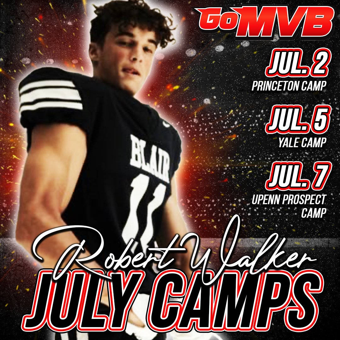 A look at some of Robert Walker's scheduled camps this month!! 👀 👀 👀
'24 WR/DB
Blair Academy, CT
More Info: GoMVB.com/robwalker
Follow: @RobWalkerIII

#gomvb #hsfootball #collegerecruit #athlete