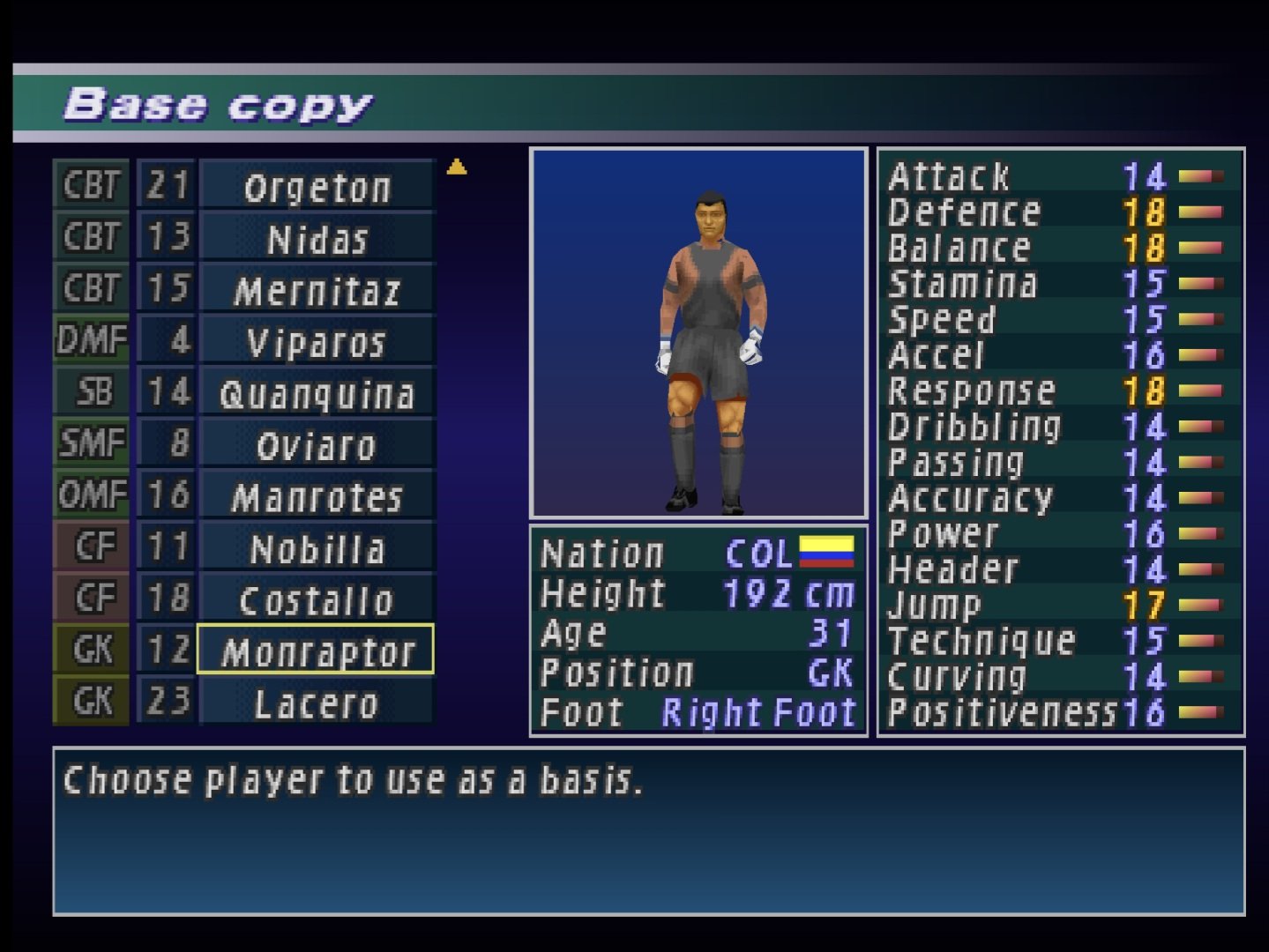  Happy birthday, Faryd Mondragón!

One of the all-time great fake PES player names...  