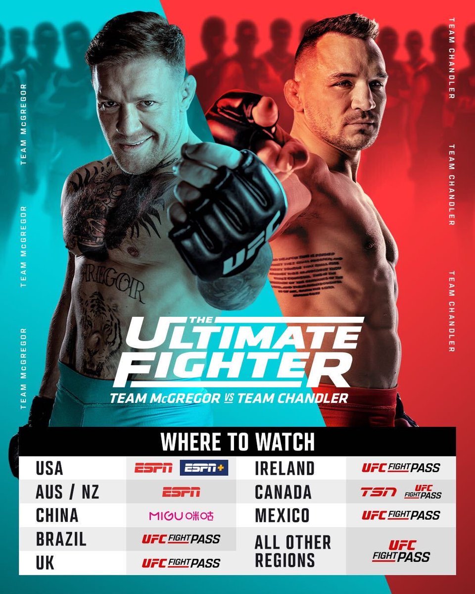 .@UltimateFighter is LIVE TONIGHT! Watch on @espn in the US or @UFCFightPass internationally #TUF31