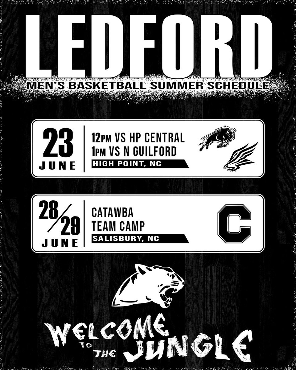Scrimmages and team camp are set ahead within the next week for our guys, excited to see the work show up on the court‼️

#WelcomeToTheJungle 
#BackinBlack