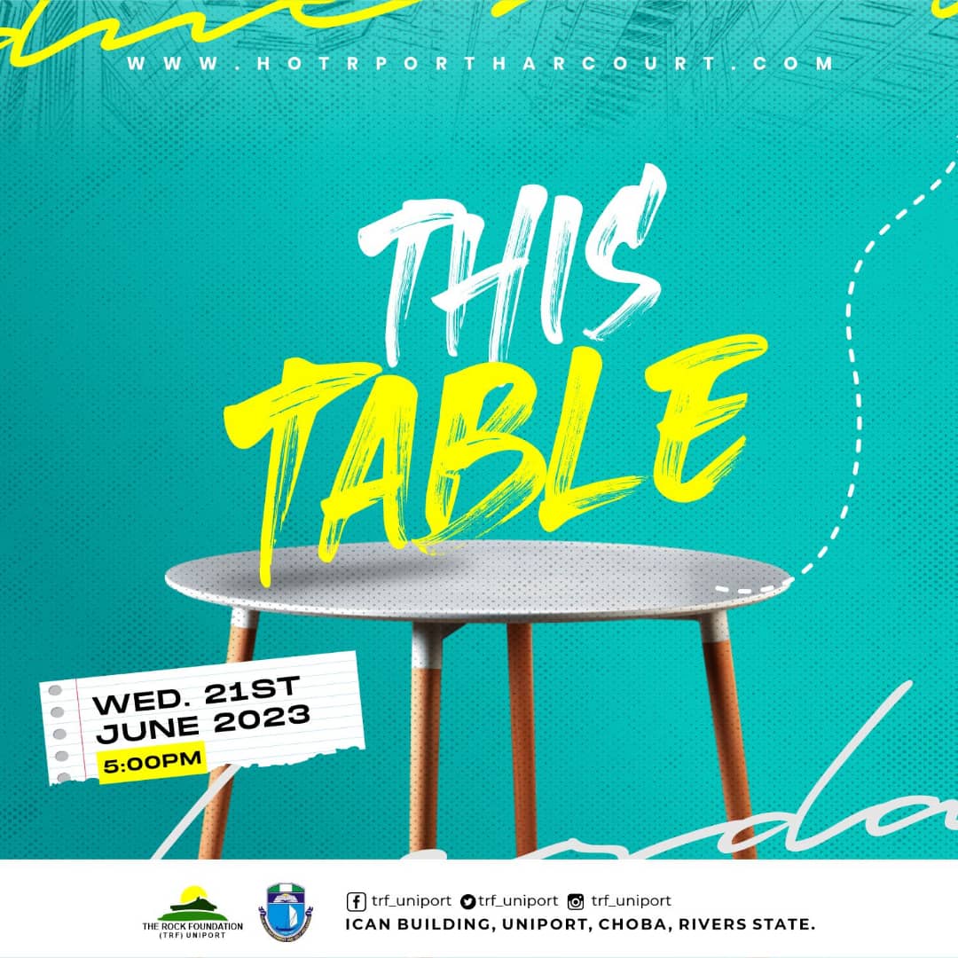 Last Wednesday was a blast...and you wouldn't want to miss out, this Wednesday.

"This Table" go sha shake....
We're opening matters on *This Table* and settling them, the weight of the matter fit break the table.
It's a Question and answer Session and you don't want to miss it.
