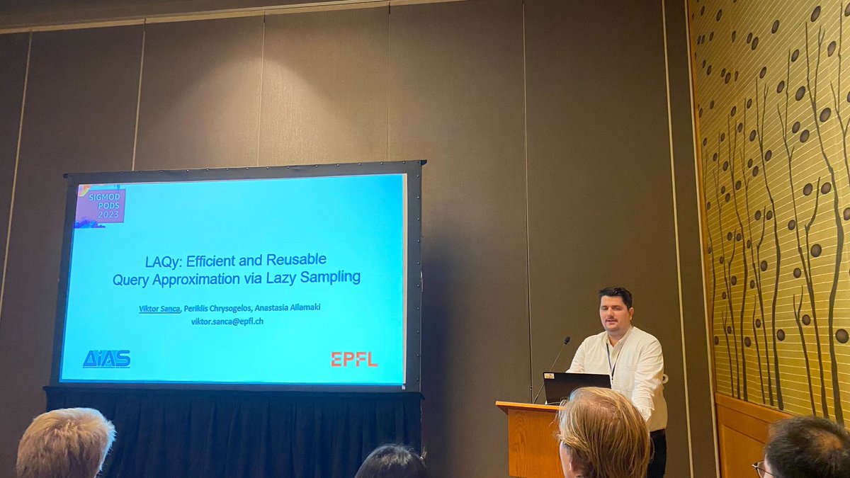 sanviktor's tweet image. Modern analytical systems are  efficient, but sampling operators have a difficult task to catch up.

I presented LAQy and lazy sampling which is workload and system-aware and designed for fast and interactive analytics @SIGMODConf: dl.acm.org/doi/10.1145/35… @dias_EPFL #sigmod2023