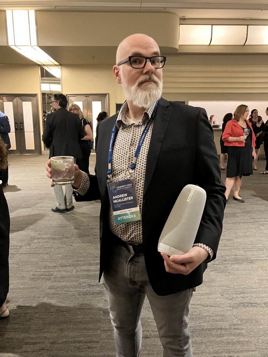IT4Learning's tweet image. At the #CANHEIT2023 conference awards dinner… Colleague Andrew McAllister arrived with his “Owl meeting cam” ready to live stream.. @andrewmcdotca